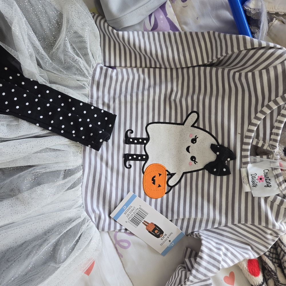 Chummy Kids Gray and Black Striped Matching Set
